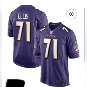 Men's Nike Justin Ellis Purple Baltimore Ravens Game Player Jersey Men's Large